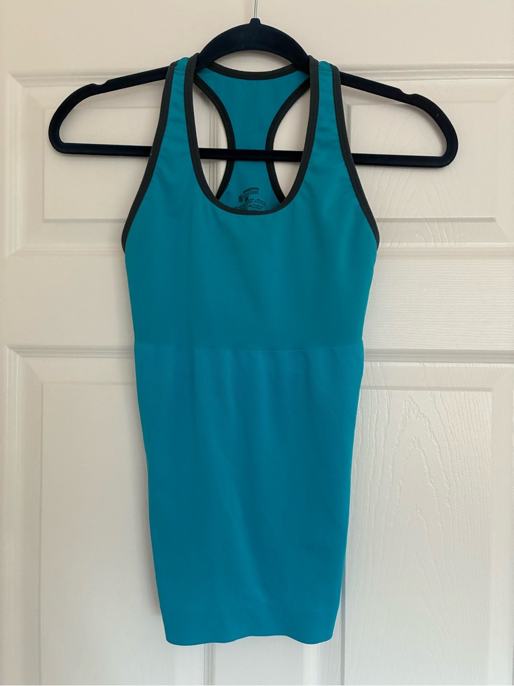 Patagonia Teal Racerback Tank with Black Trim
